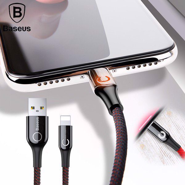 Dây cáp sạc nhanh iphone lightning tự ngắt chính hãng baseus