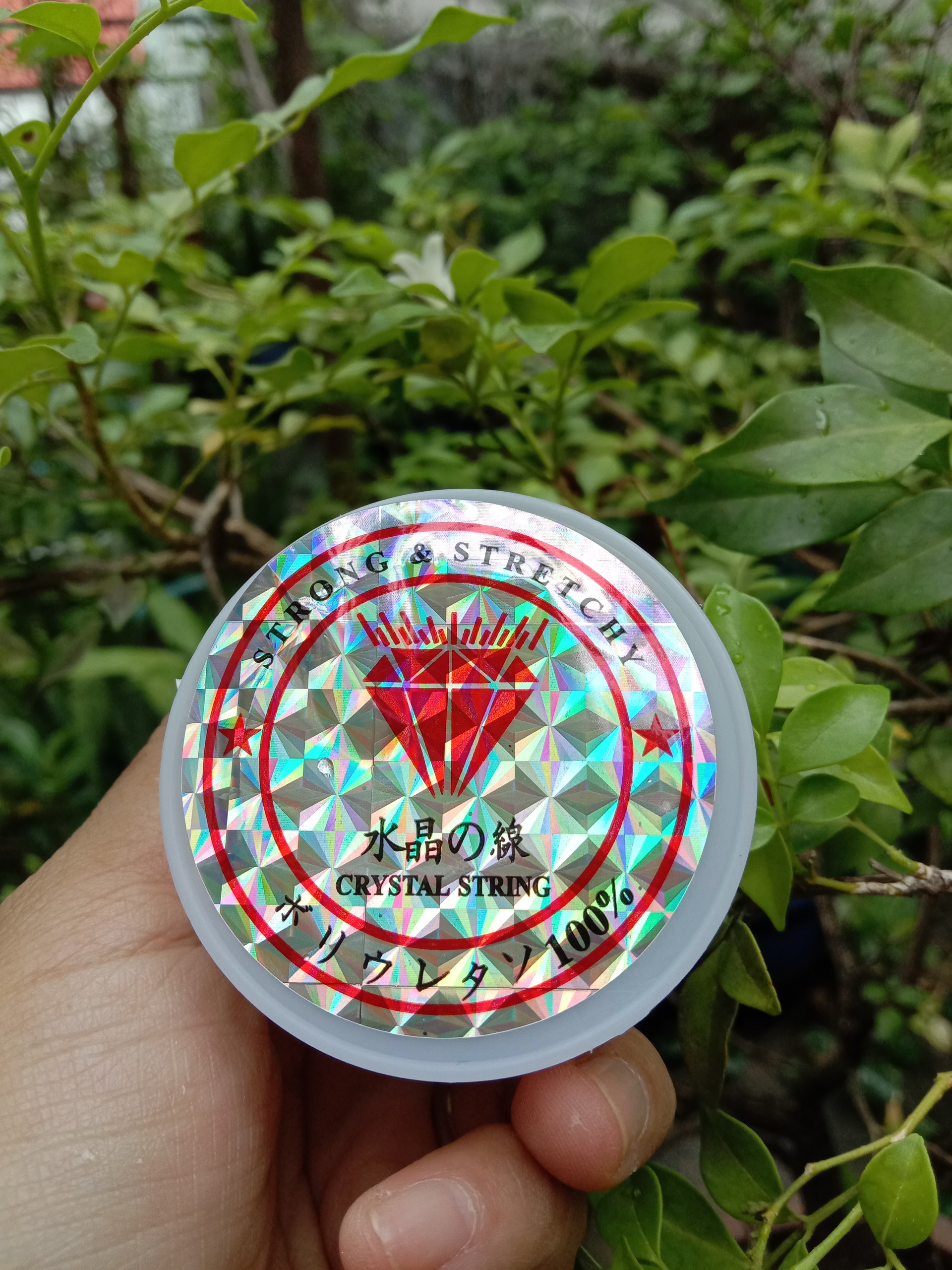 Cuộn dây cước lụa co giãn xâu vòng nguyên liệu làm handmade loại đẹp màu trắng tầm 50 - 60m cuộn