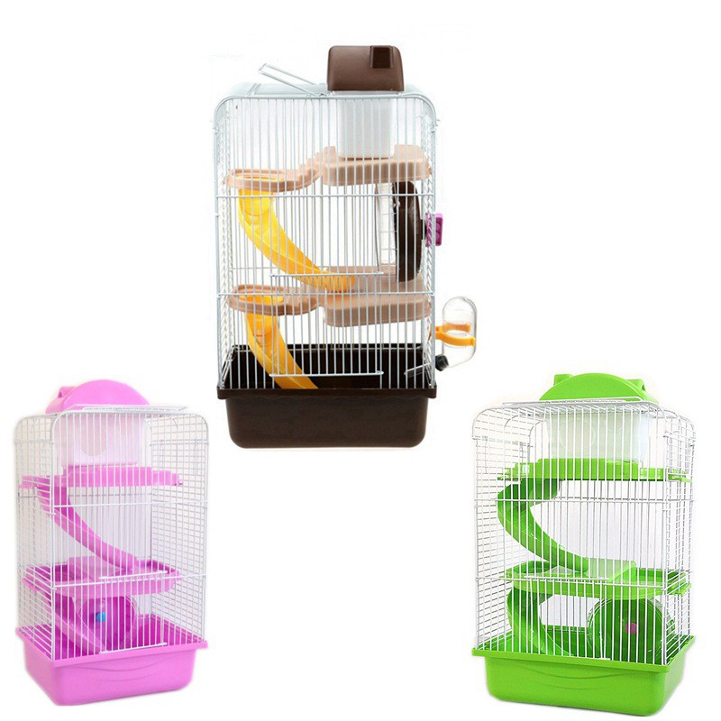 Lồng chuột hamster hoàng tử 3 tầng size lớn 27x21x44- lồng hamster - lồng nuôi chuột hamster - chuột hamster