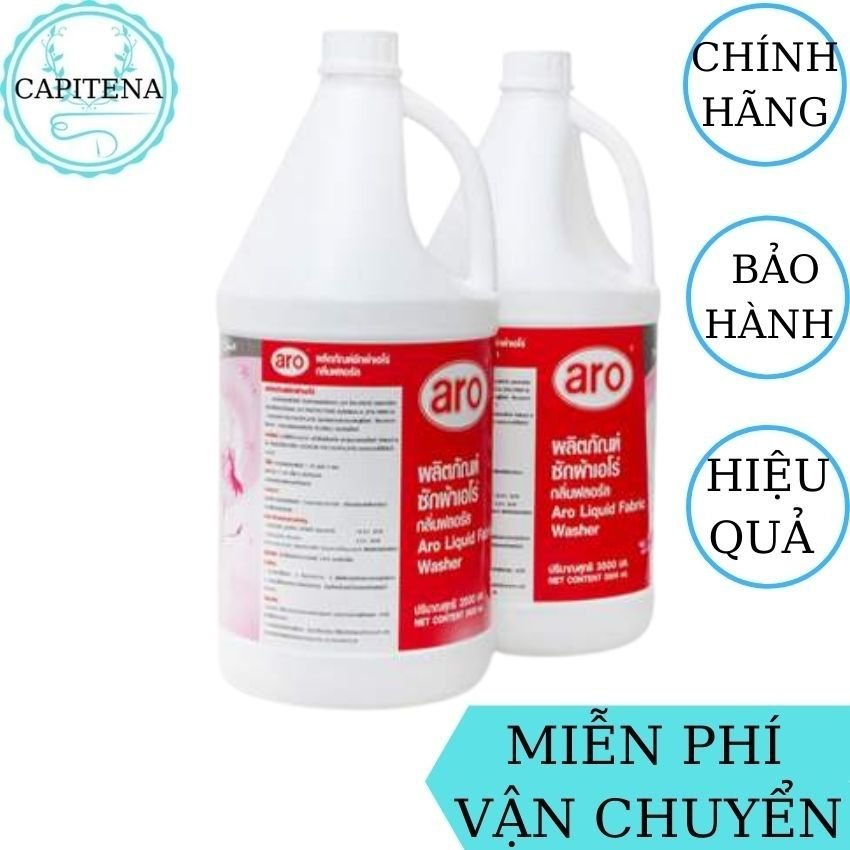 [FreeShip] Nước Giặt Đậm Đặc Aro 3500ml Thái Lan CAPITENA với chiết xuất từ hoa anh đào, hương thơm nhẹ dịu, tươi mát, lưu hương lâu, làm mềm vải và tẩy sạch các vết bẩn bám trên quần áo