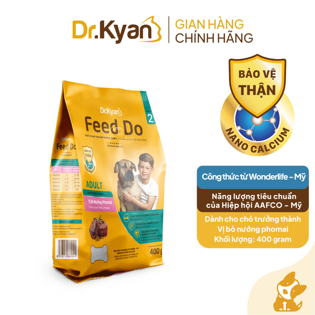 Dr.Kyan - Thức ăn hạt cho chó lớn Feed Do - Adutl 400g