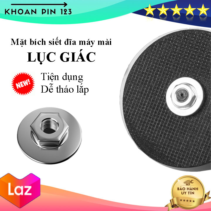 Mặt bích ngoài siết đĩa cắt gắn máy mài cầm tay mẫu mới lục giác dễ tháo lắp hơn