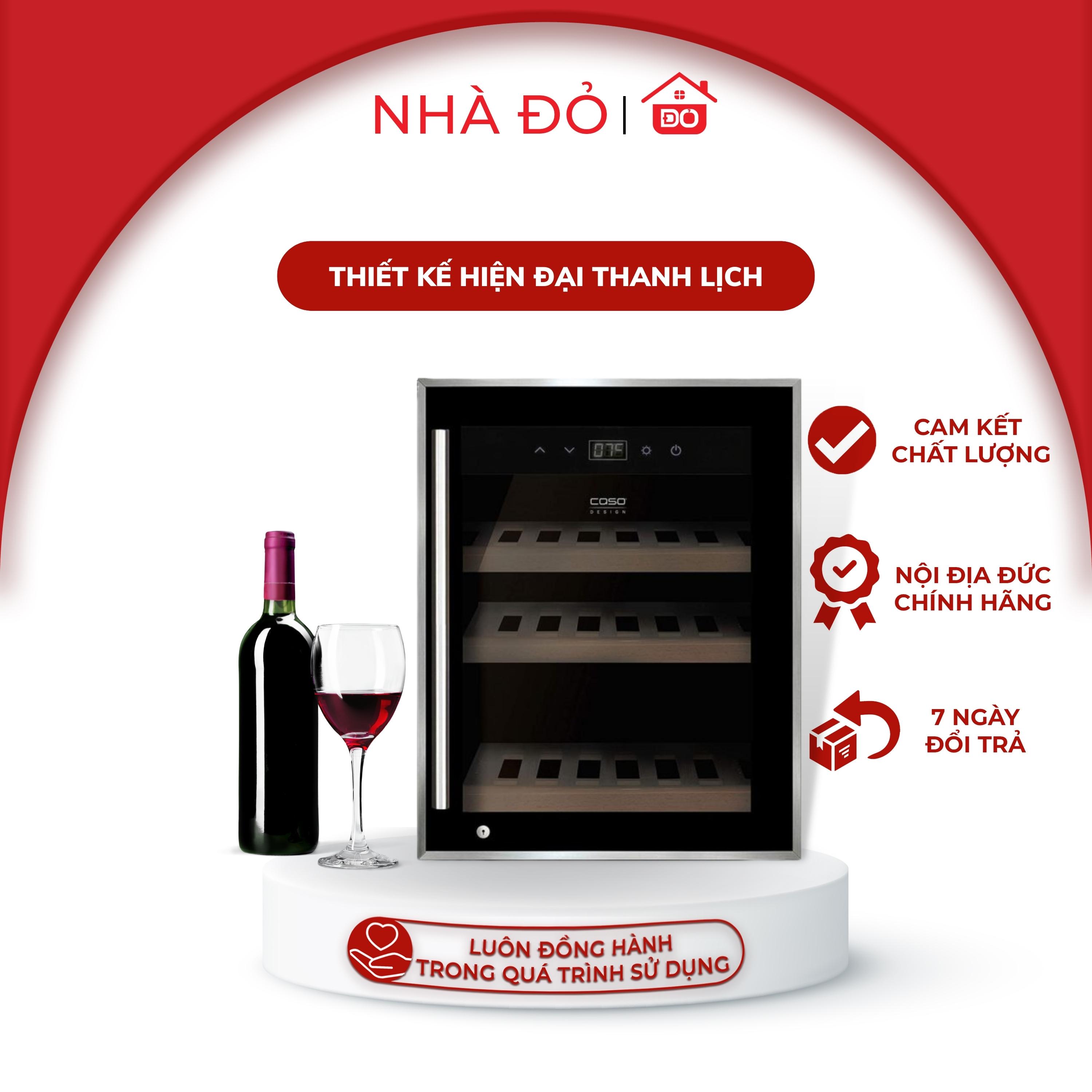 Tủ Rượu CASO Winesafe 12 Black, Tủ bảo quản rượu vang chất lượng cao CASO Winesafe – NHÀ ĐỎ