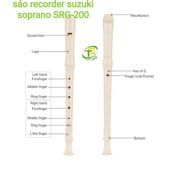 Sáo recorder suzuki soprano SRG-200 chính hãng | Nhạc Cụ Thành Công