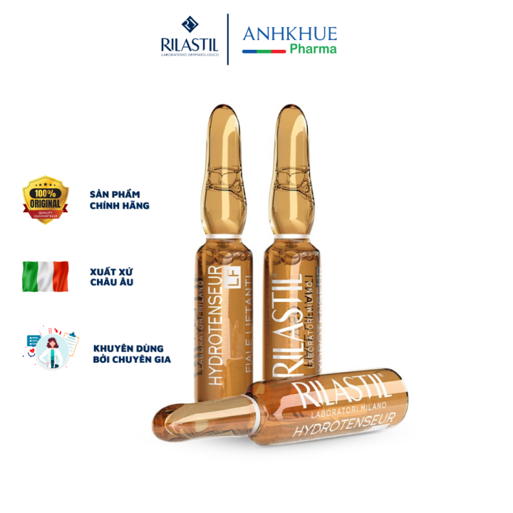 Tinh chất nâng cơ chống nhăn, làm căng da mặt tức thì Rilastil Hydrotenseur LF Lifting Ampoules 30x1ml - Hàng chính hãng - Anh Khuê Pharma