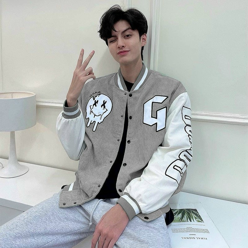 Áo Khoác BomBer, Áo Khoác Nhung Gân, Logo In Hình GonZ Bao Chất Nha Khách. TP