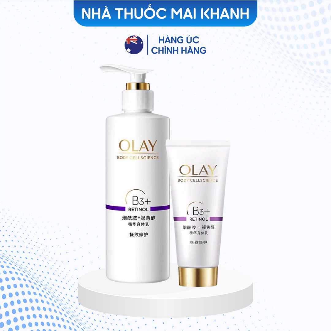 Dưỡng thể olay b3 + retinol làm trắng da 250ml