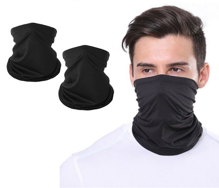 Combo hai khẩu trang phượt đa năng chất liệu thun trơn cao cấp