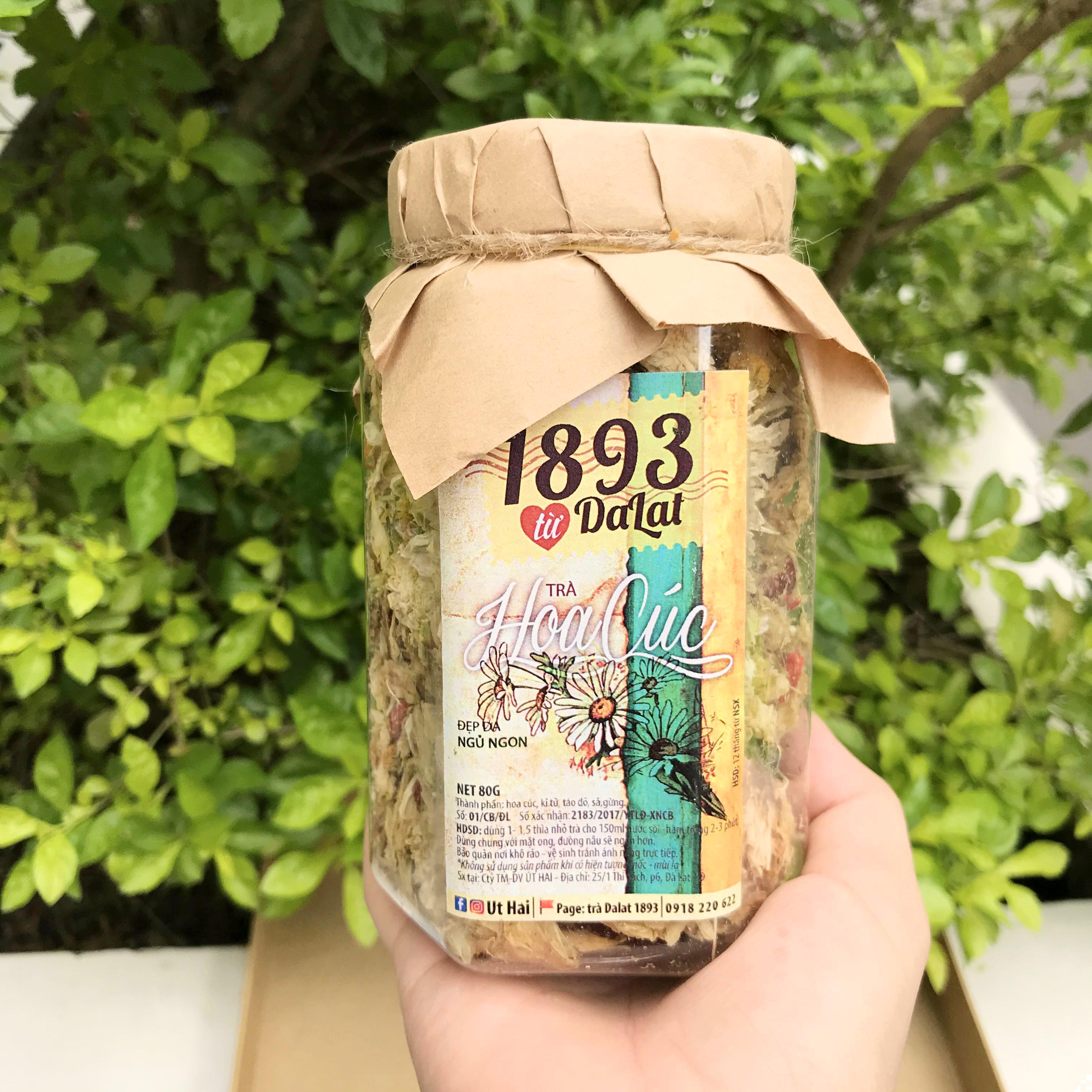 Trà hoa cúc sấy khô Daisy Tea Đà Lạt 1893 giải nhiệt và thanh lọc cơ thể, thải độc gan, tăng cường sức khỏe, dạng hộp 40gr và 120gr Nahome