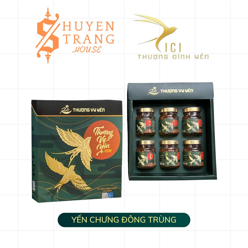 Set 6 Hũ Thượng Vy Yến Biển Vị Đông Trùng Hạ Thảo – Tổ Yến CICI THƯỢNG ĐỈNH YẾN Chưng Sẵn Tăng Cường Miễn Dịch, Thơm Ngon Bổ Dưỡng