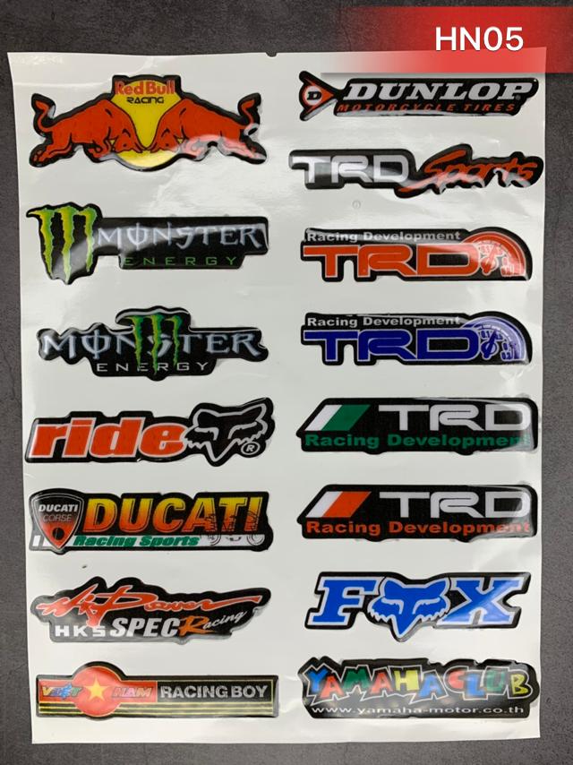 [HCM]Tem nổi dán phuộc và pô xe máy có cán nhựa dẻo mẫu 4 -- NGỌC HÂN DECAL