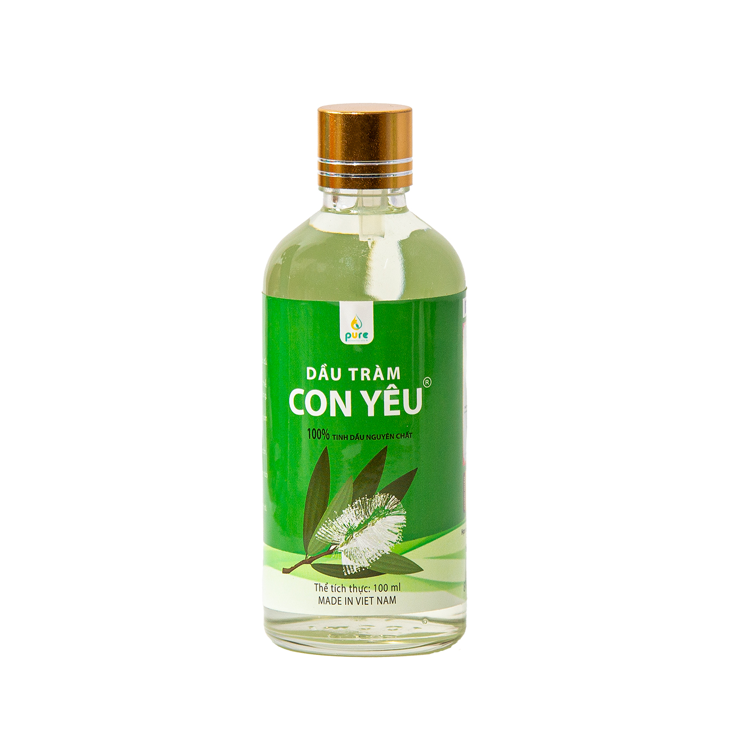 Dầu Tràm Con Yêu 100% tinh dầu thiên nhiên - Giúp làm ấm người, phòng cảm lạnh chai 100ml - Tinh dầu thiên nhiên, an toàn cho sức khỏe gia đình