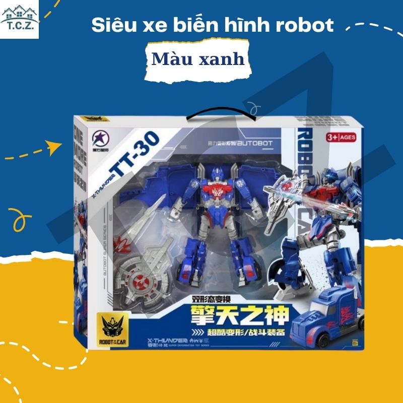 Đồ chơi bằng tay nhất hiện nay robot người máy biến hình xe ô tô Transformer Optimus Prime. Xe ô tô đồ chơi siêu nhân biến hình cỡ lớn siêu ngầu đồ chơi robot biến hình chất liệu hợp kim và nhựa.