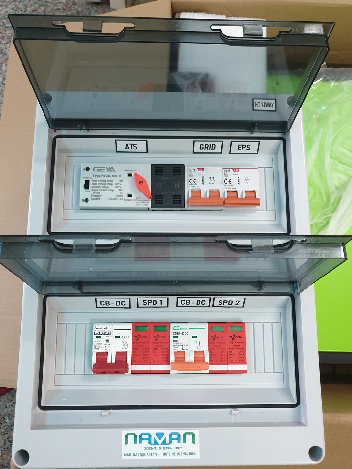 [HCM]Tủ điện Solar lắp sẵn 5kw (hệ từ 2 strings)