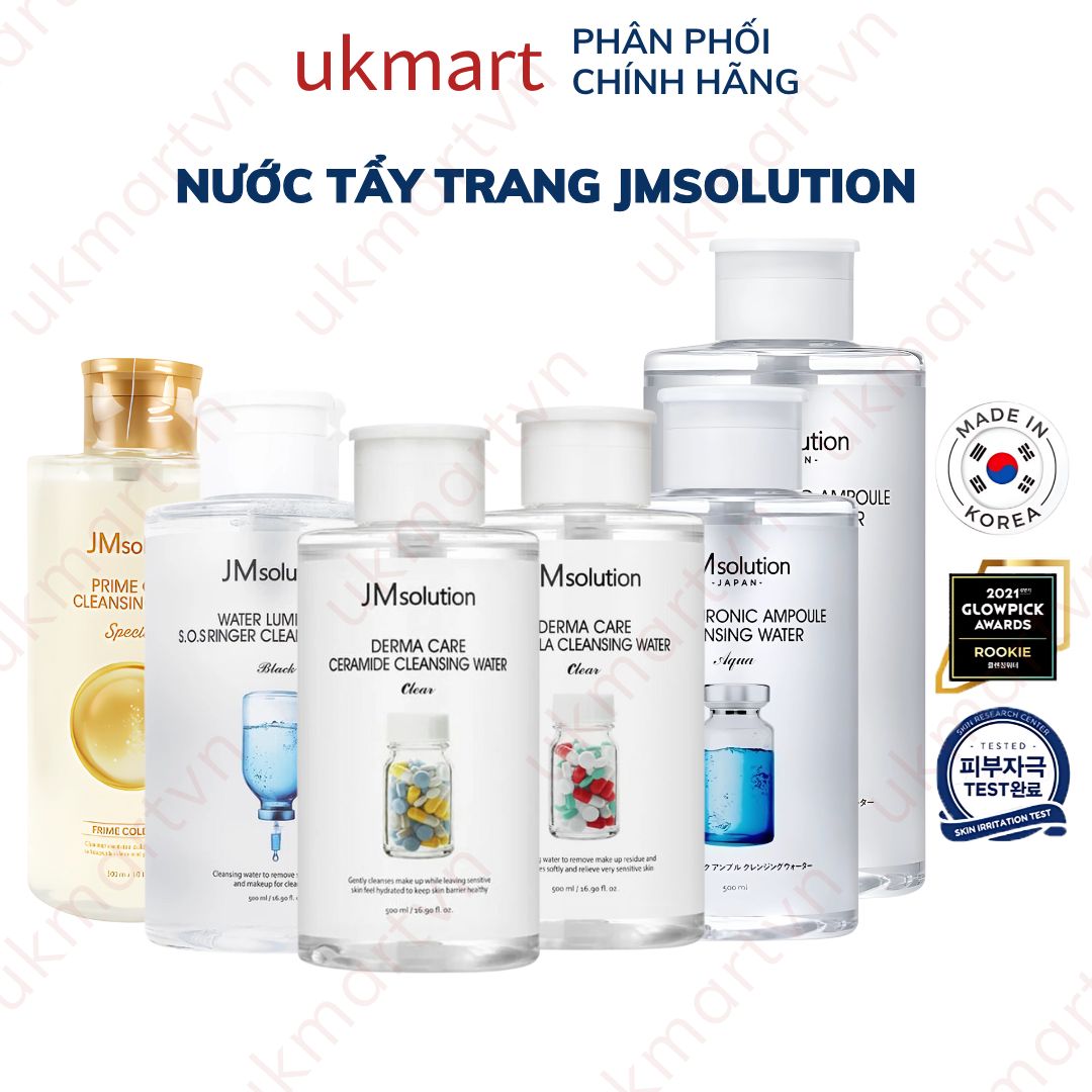 Nước tẩy trang Jm Solution H9 Hyaluronic Ampoule/ Prime gold cấp ẩm cho mọi loại da dung tích 500ml-