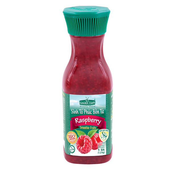 Sinh tố Golden Farm phúc bồn tử Chai 1000ml syrup pha chế, trà, trà sữa, si rô