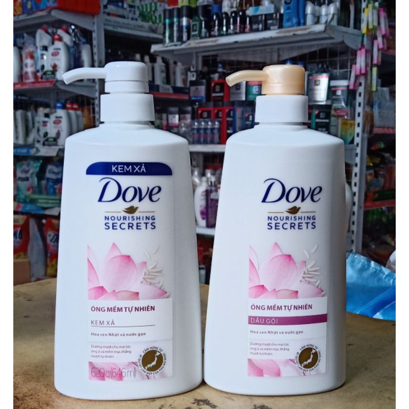 Combo bộ gội xả dove thiên nhiẻn 640g