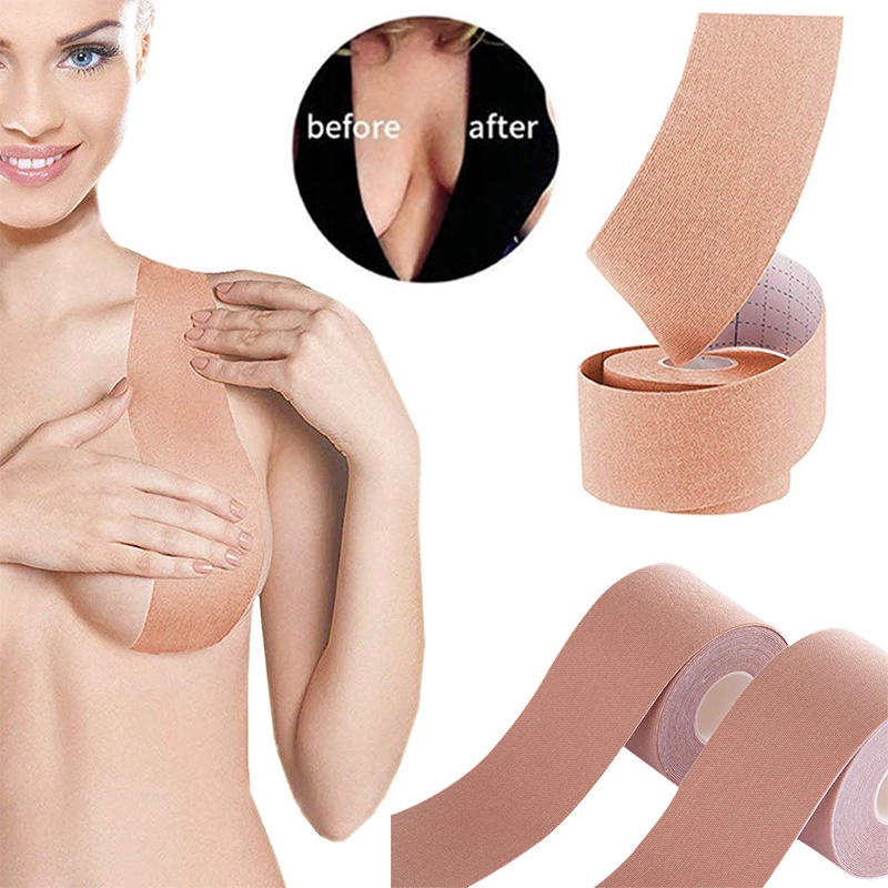 Băng dính dán nâng ngực - cuộn băng dán nâng ngực có thể tạo được nhiều kiểu đa năng, cuộn dài 5m