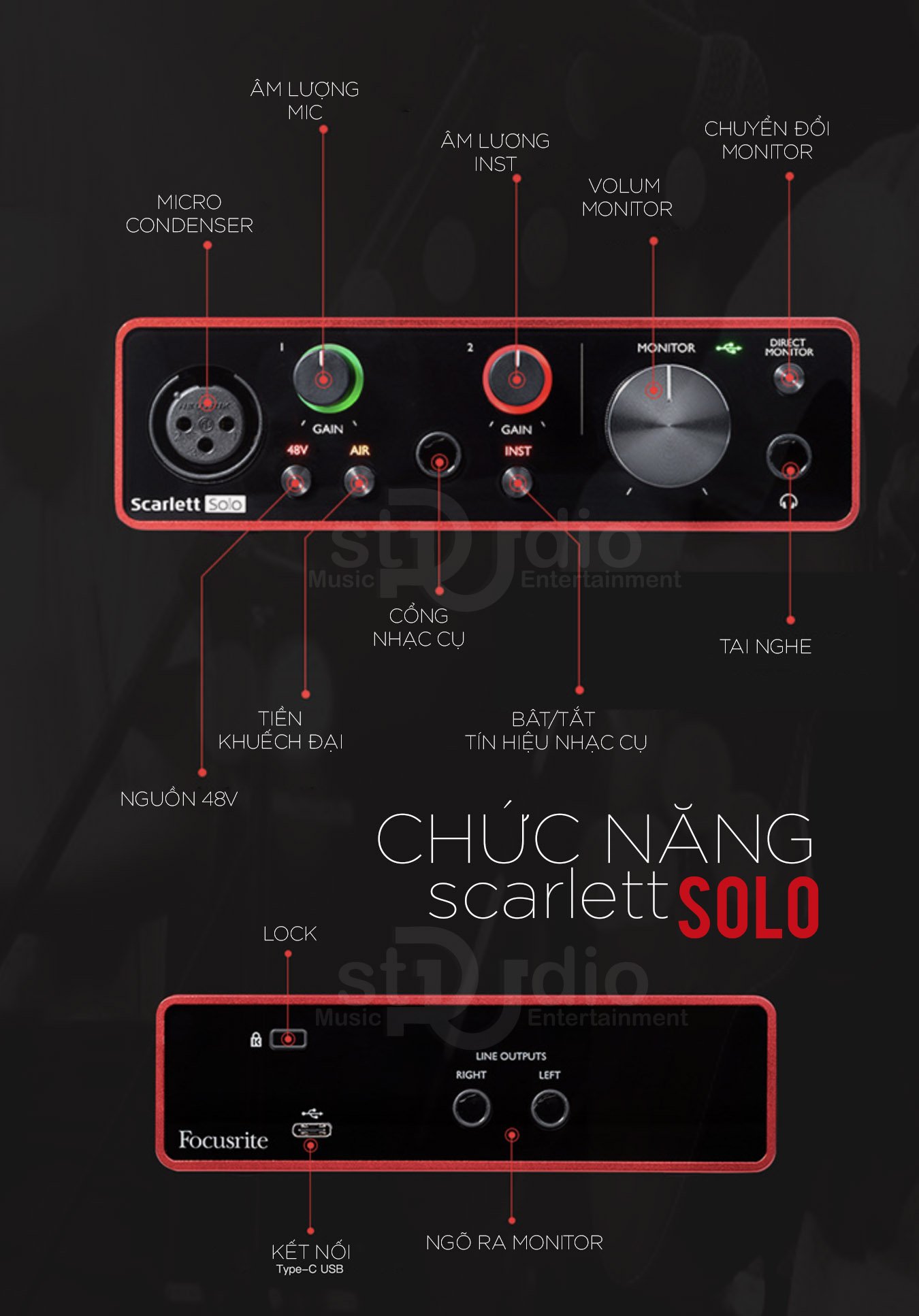 Focusrite Scarlett Solo Gen 3 Sound Card Âm Thanh - Focus USB Audio SoundCard