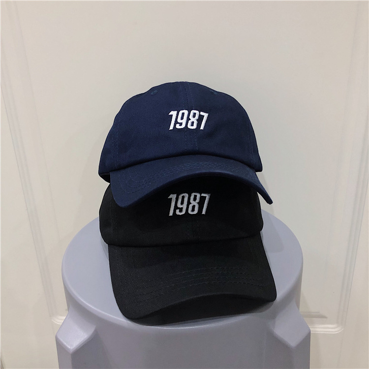 Mũ nón lưỡi trai thêu chữ 1987 nam nữ phong cách ulzzang Hàn Quốc - SMN05