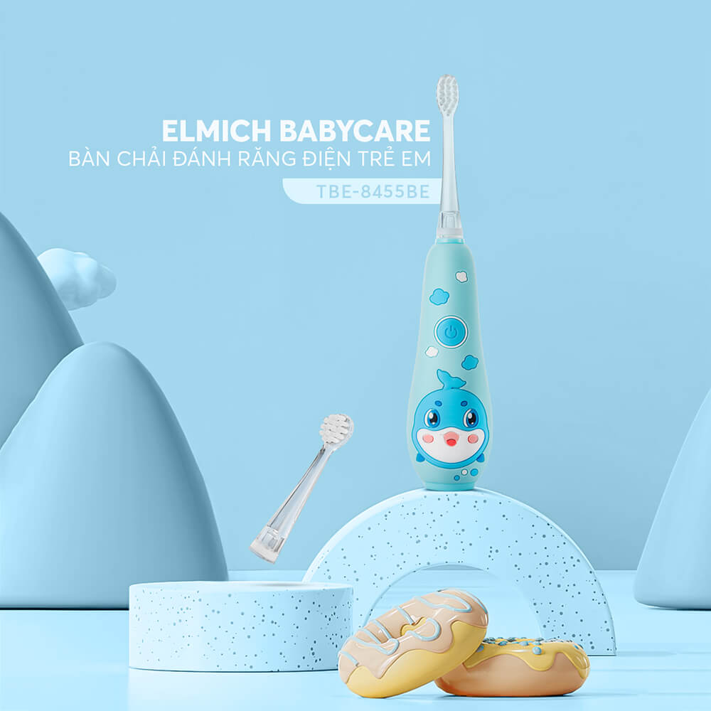 (Tuần lễ SN Elmich)Bàn chải đánh răng điện trẻ em Elmich Procare TBE-8455