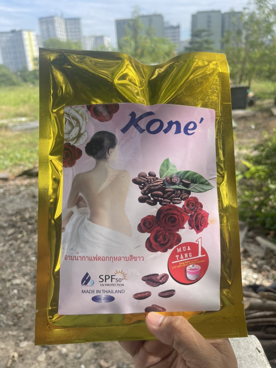 Kem tắm trắng cafe koné thái lan + hủ kích trắng
