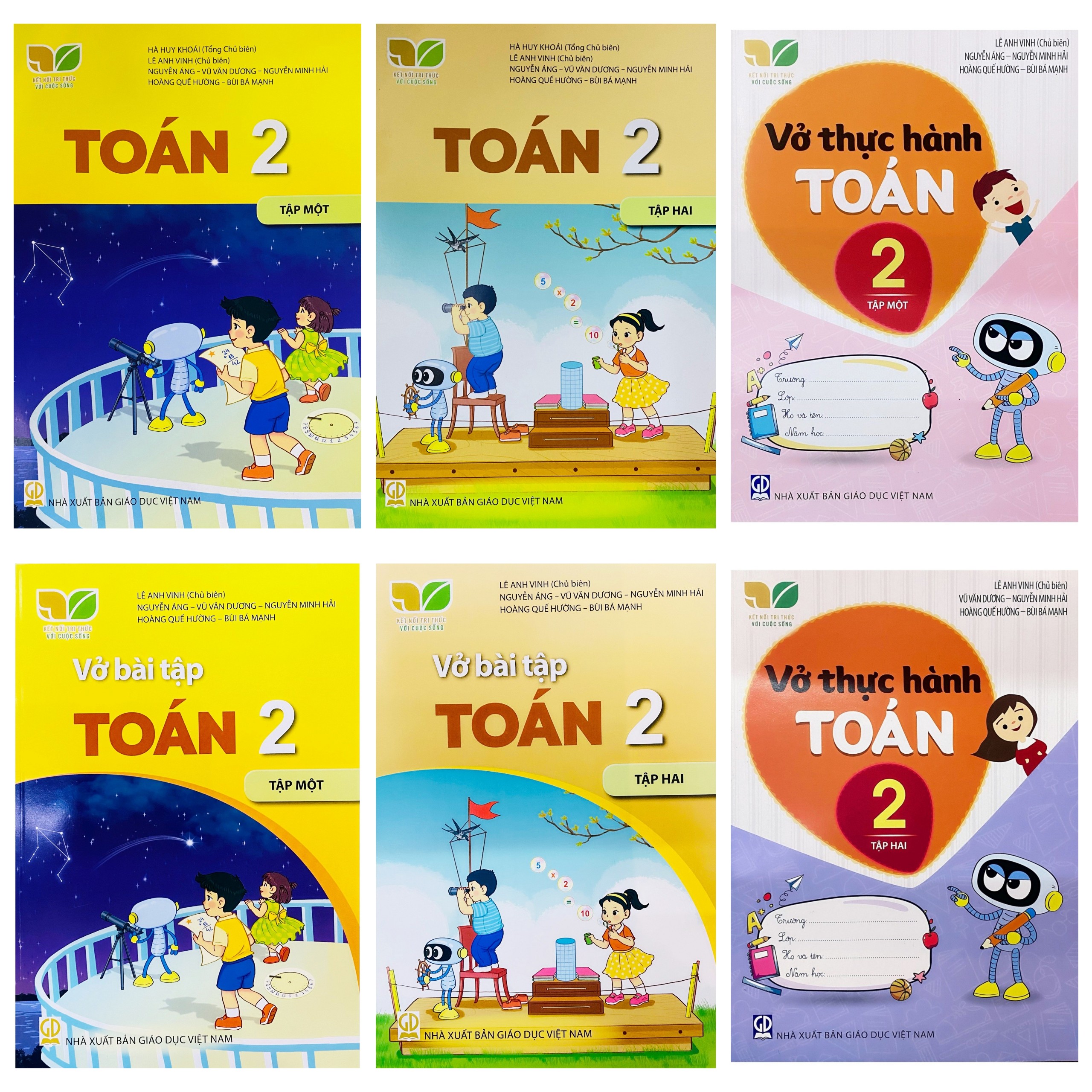 Edubook - Combo Toán lớp 2 tập 1+2 Kết nối tri thức với cuộc sống