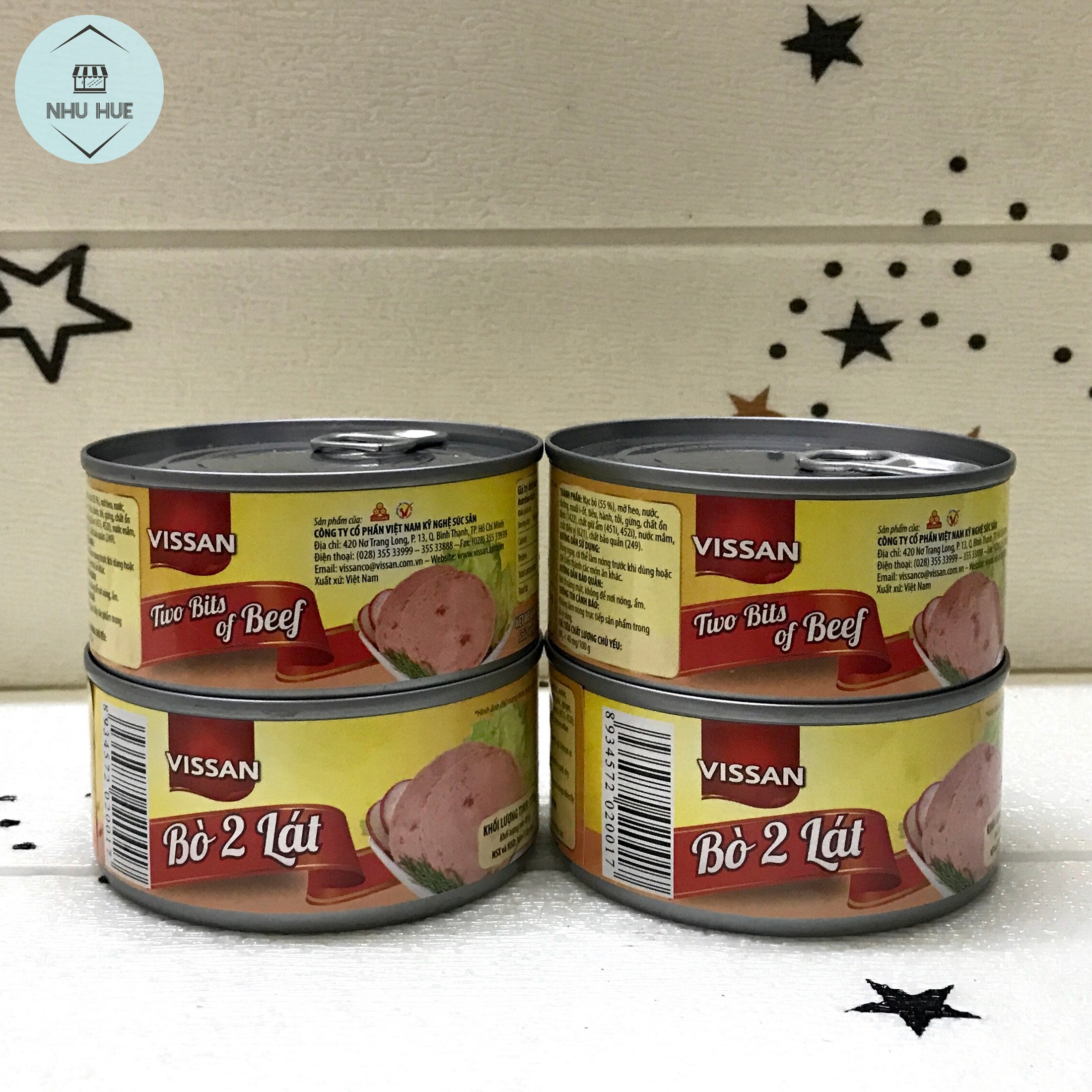 Bò 2 lát vissan hộp 170g