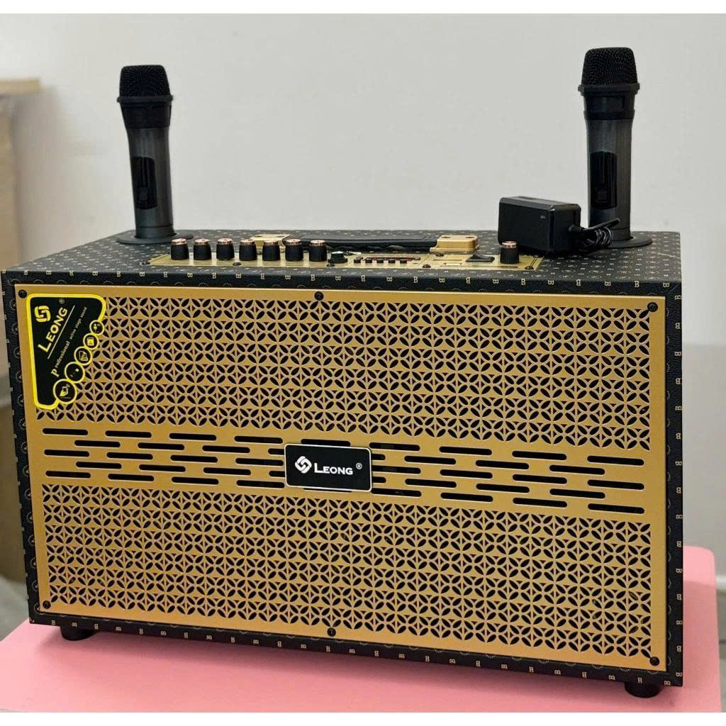 Loa Kéo Bluetooth LEONG L8011 - 2 Bass 20cm, 1 Treble, 1 Trung Kèm 2 Micro Karaoke Không Dây Màn Hình LED Hiển Thị, Bluetooth 5.0 Đa Dạng Cổng Kết Nối, Loa Kéo Xách Tay Giá Rẻ Bảo Hành 12 Tháng