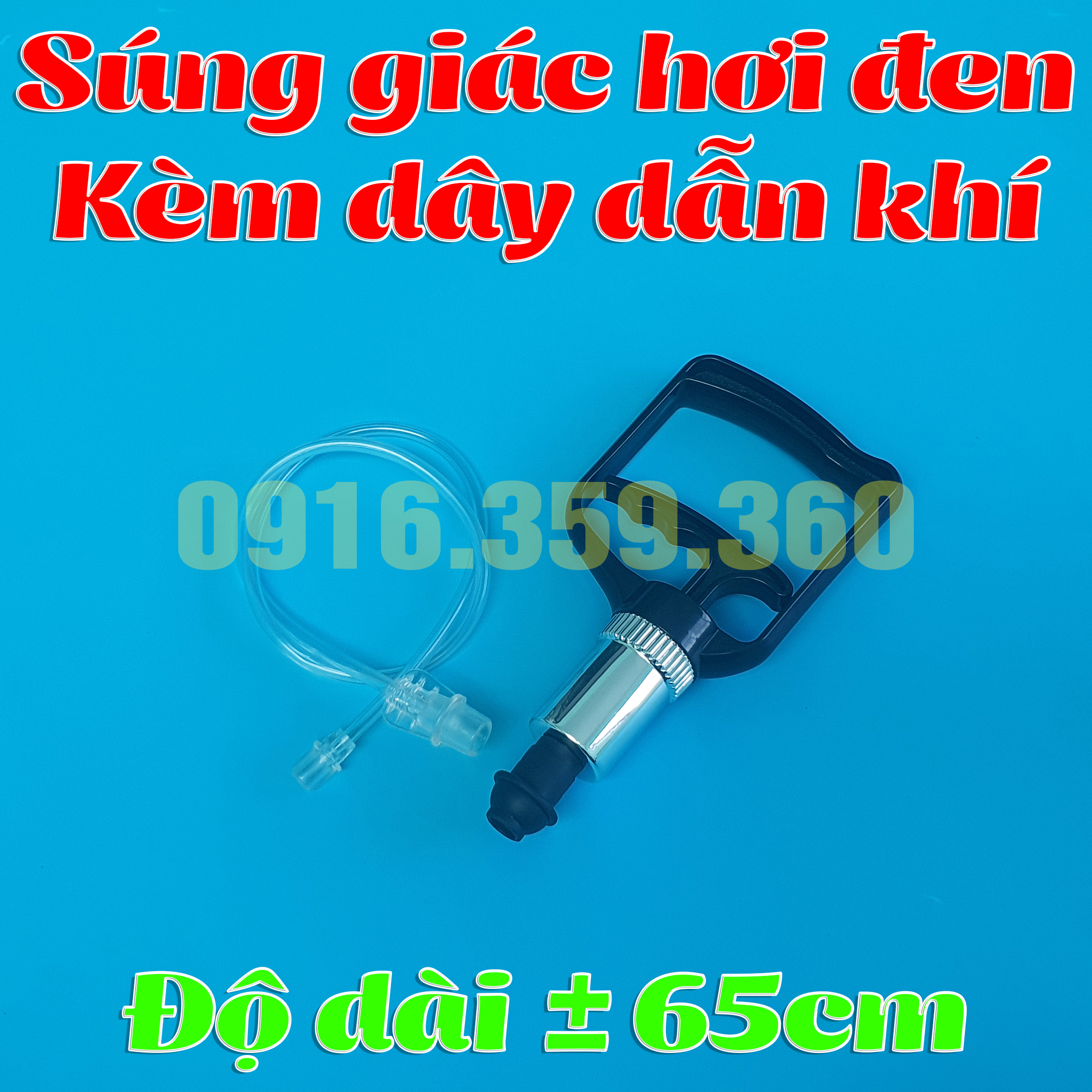 Sung giác hơi đen chân không không dùng lửa kèm dây nối giác hơi vòi dẫn khí