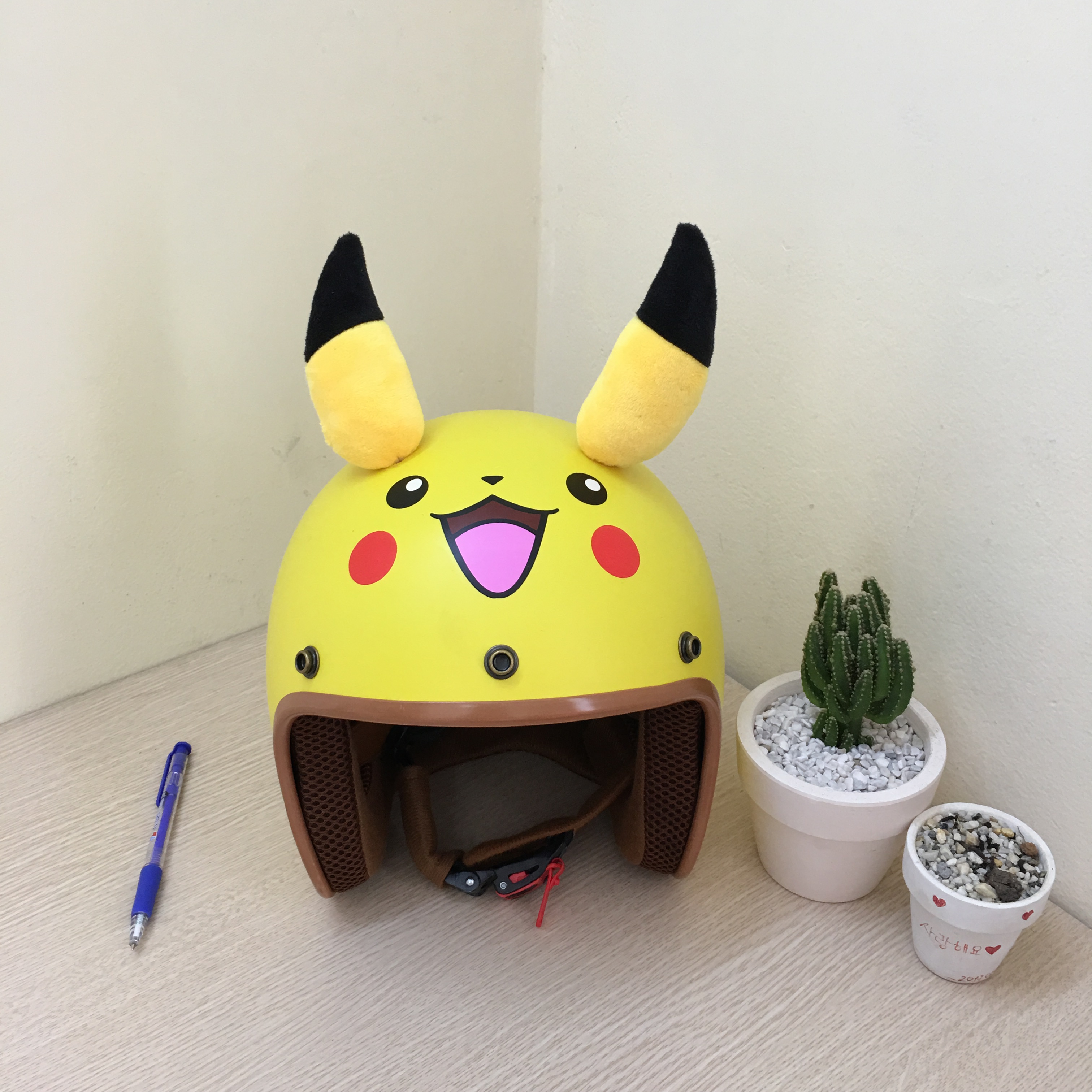 Mũ bảo hiểm 3/4 Pikachu hàng cao cấp ảnh thật