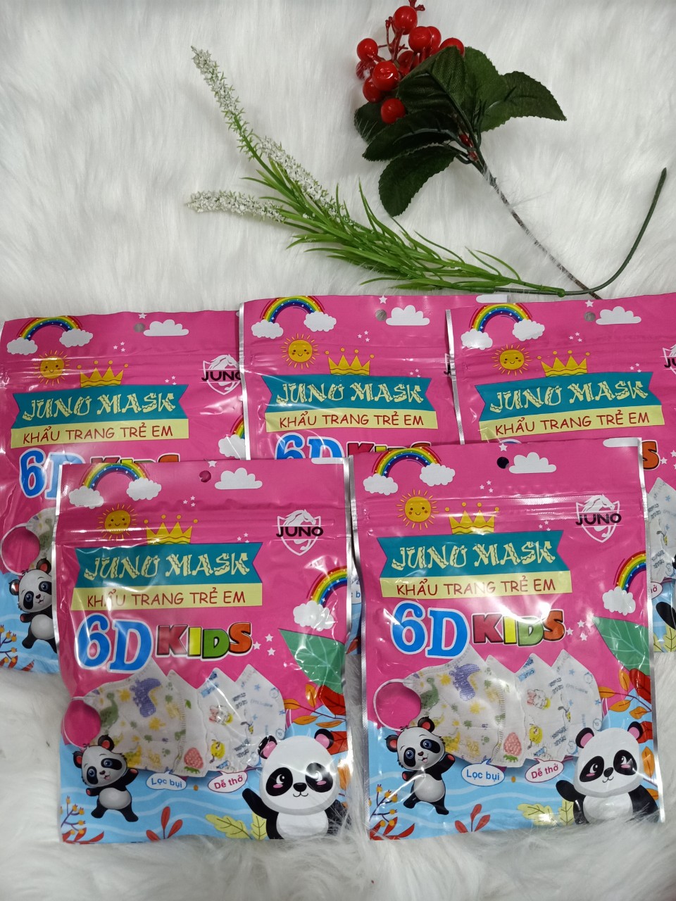 Khẩu trang 6D trẻ em Juno Kids, túi 10 cái, khẩu trang cho bé 3-9 tuổi, thiết kế 6d ôm kín khuôn mặt bé. nhiều hình đẹp - AnNa