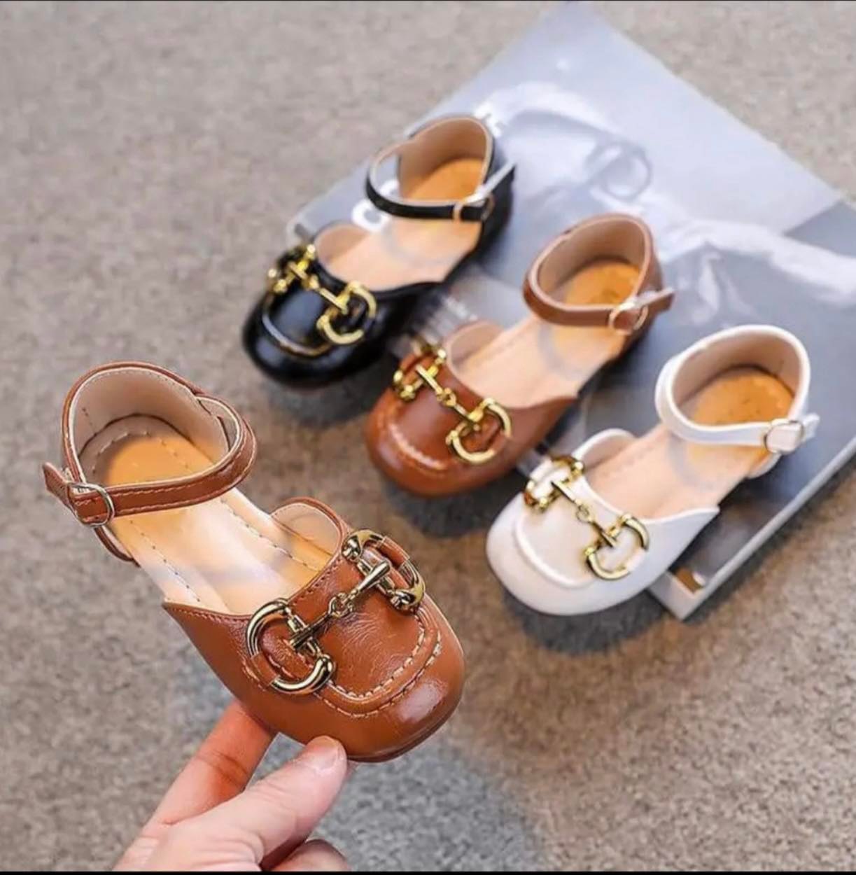 Giày bít gót đùi gà cho bé gái 1-10 tuổi phong cách tiểu thư Hàn Quốc