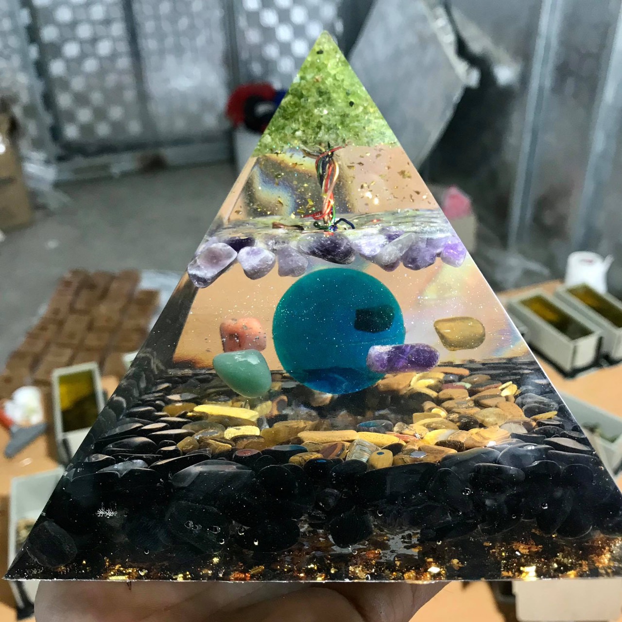 Orgonite Kim tự tháp năng lượng tăng vượng khí, thiền định sâu, giảm stress