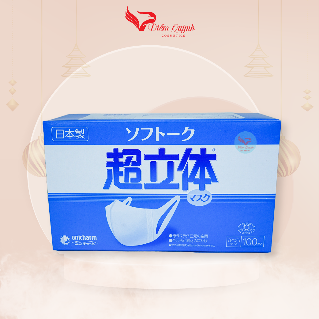 Khẩu trang 3D Unicharm Nhật Bản hộp 100 cái