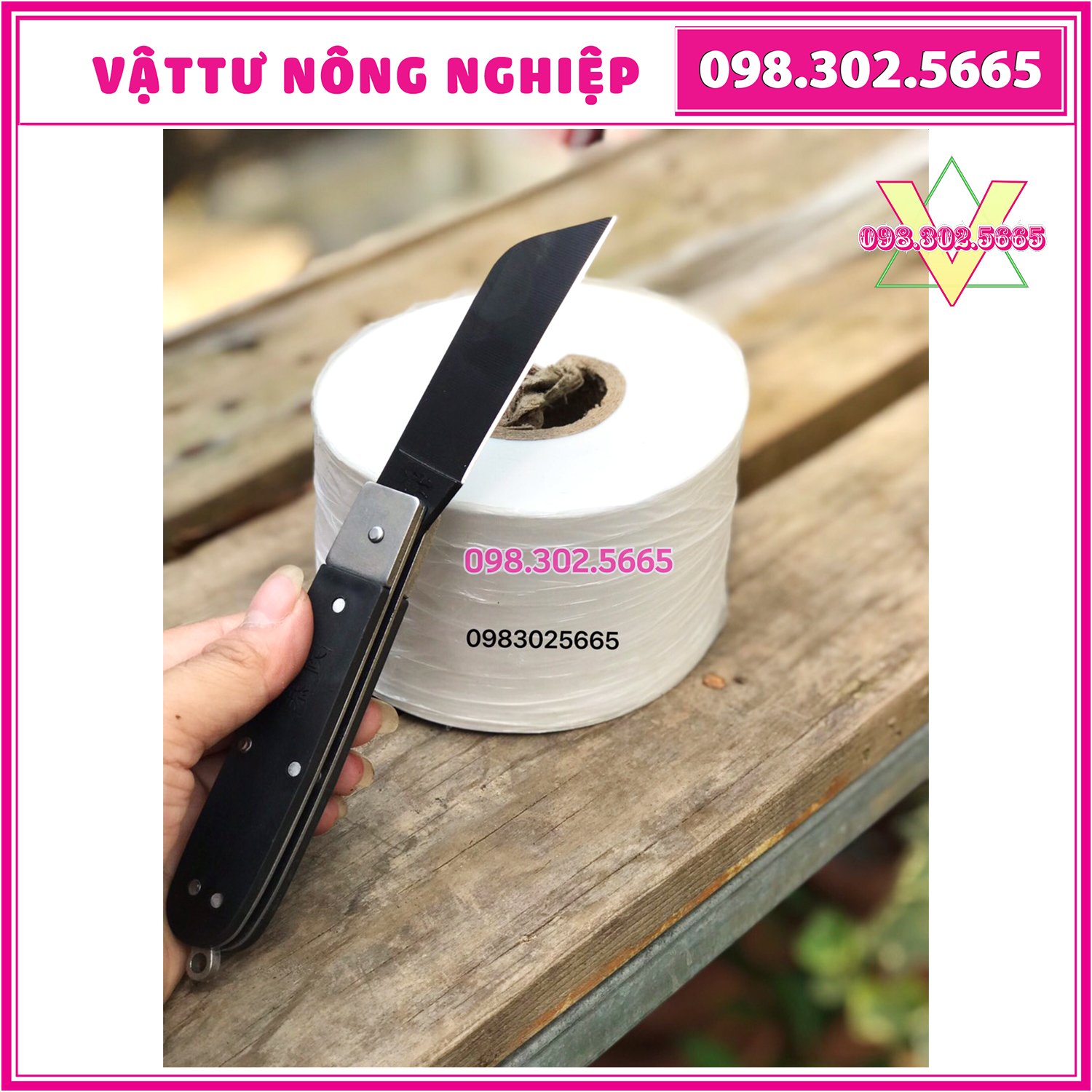 Bộ dụng cụ chiết ghép cây gồm dao + 1 cuộn giấy ghép tự hủy khổ 5cm