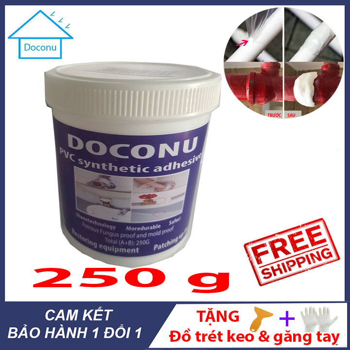[HCM]keo vá bồn inox 250g DOCONU. Tặng đồ trét keo và bao tay. | keo vá bồn nhựa keo vá bồn nước nhựa keo dán bồn rửa bát keo dán bồn nước bằng nhựa keo dán bồn cầu bị nứt keo dán bồn rửa bát keo dán bồn nước bằng nhựa