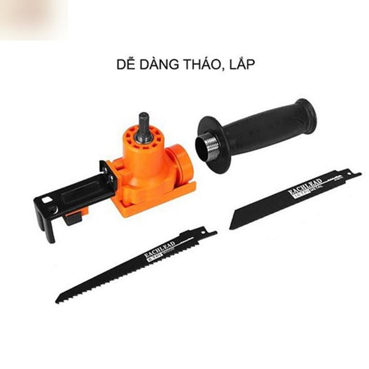 Cưa sọc,cưa kiếm lắp máy khoan - Đầu chuyển đổi máy khoan thành máy cưa sọc,cưa kiếm