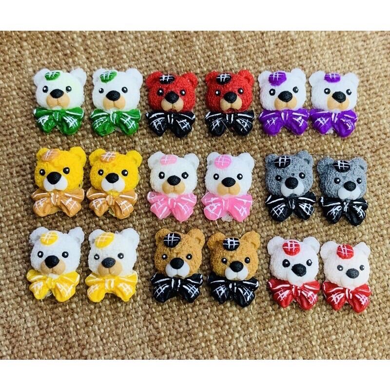 Gấu bột nail - gấu nơ gắn móng tay siêu xinh