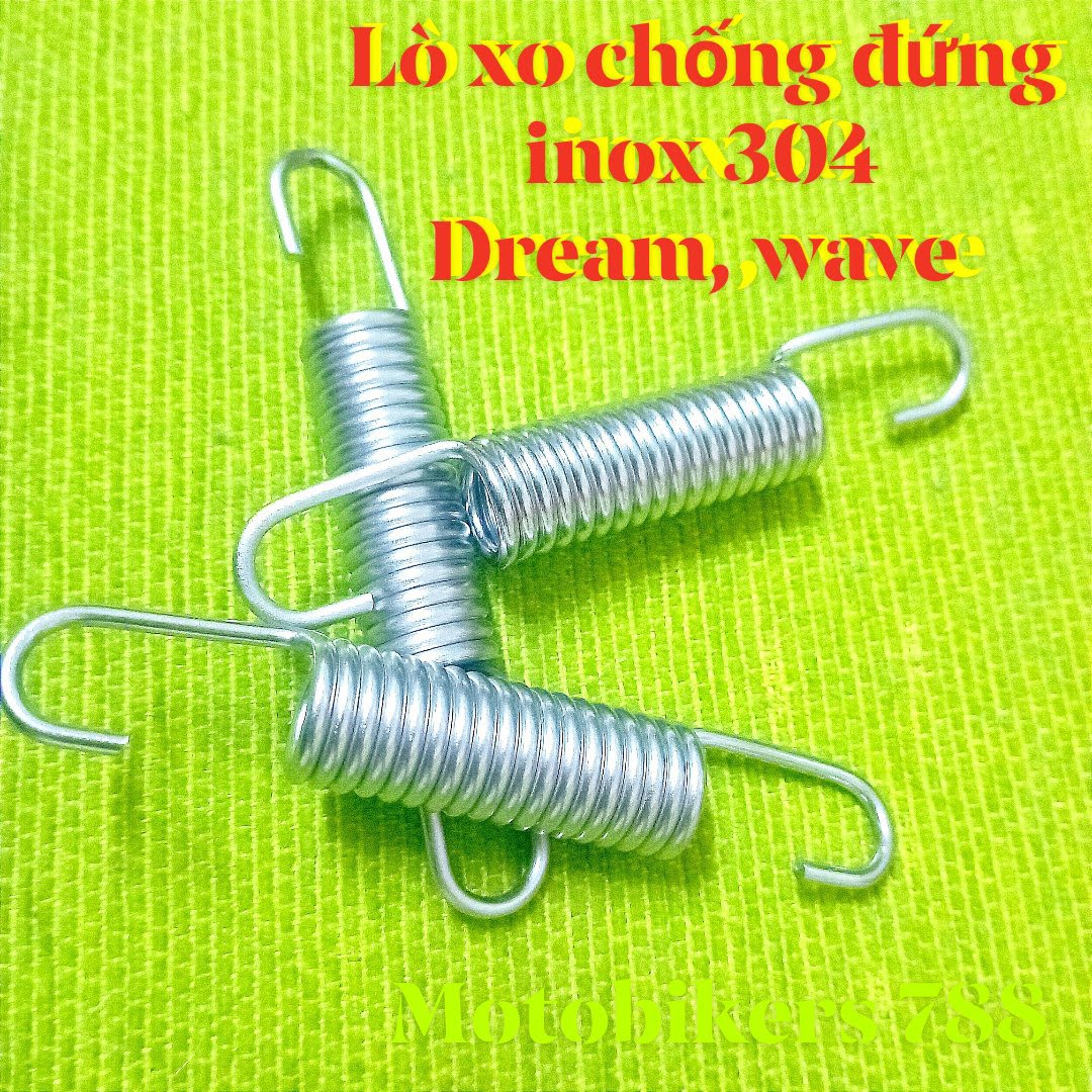 Lò xo chống đứng dream - wave inox 304 bóng sáng