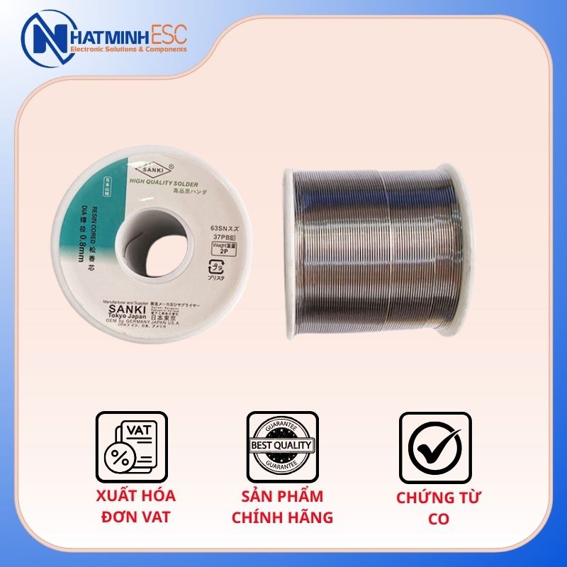 Thiếc hàn SANKI JAPAN 0.8mm 900G Sn63/Pb37