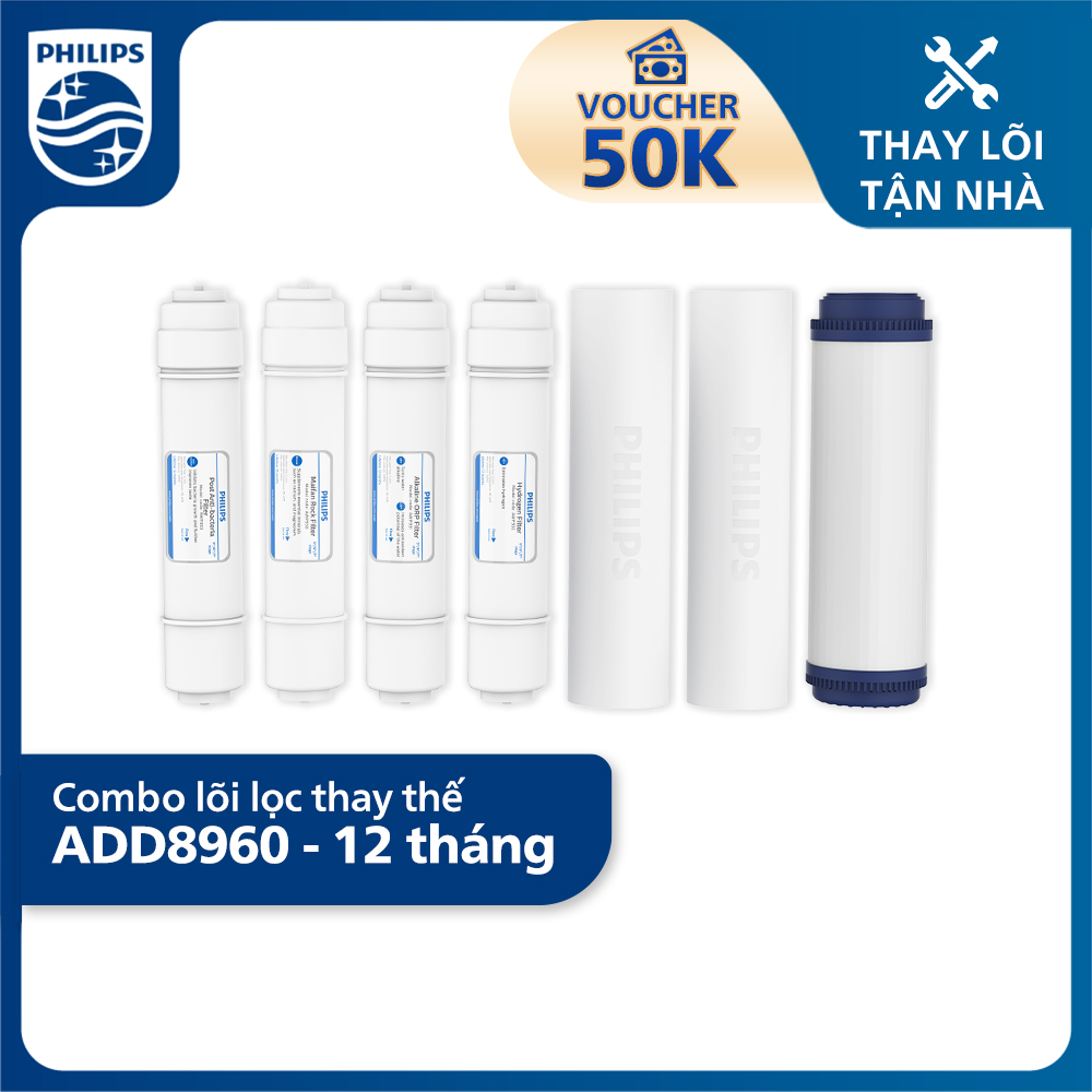 Bộ lõi lọc thay thế dành cho máy lọc nước ADD8960 - Combo 12 tháng