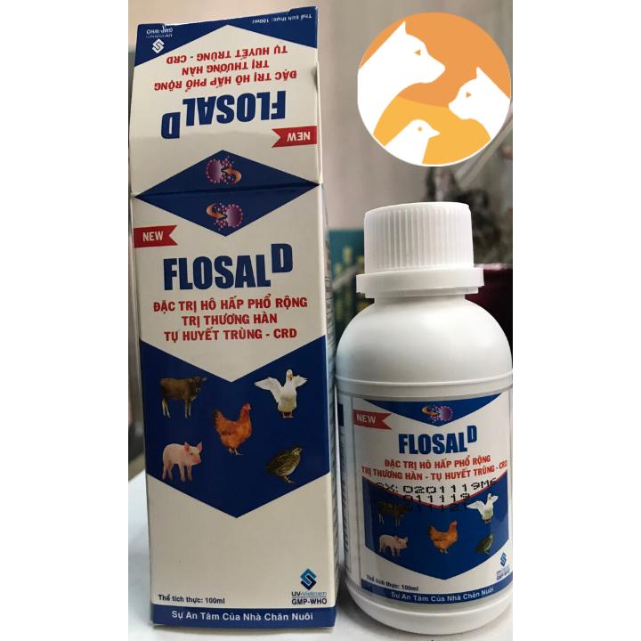 FLOSAL D [100 ml] Thuốc gà đá đặc trị hô hấp khò khè cho gà