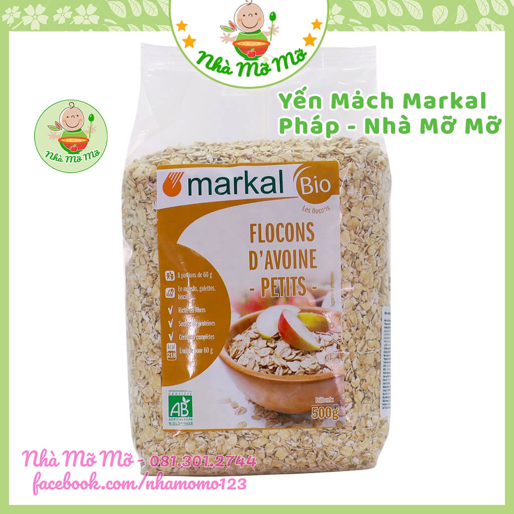 Yến mạch cán mỏng hữu cơ markal 500g - nhà mỡ mỡ