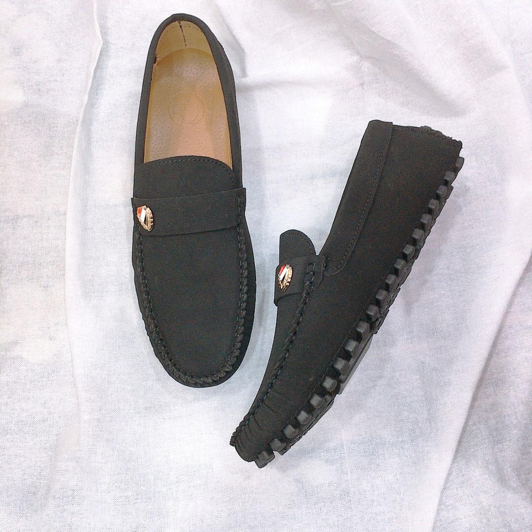 Giày Lười Nam Da Lộn Huy Hiệu 3 Màu  GDDB6 - Giày Dép Nam sgr2212