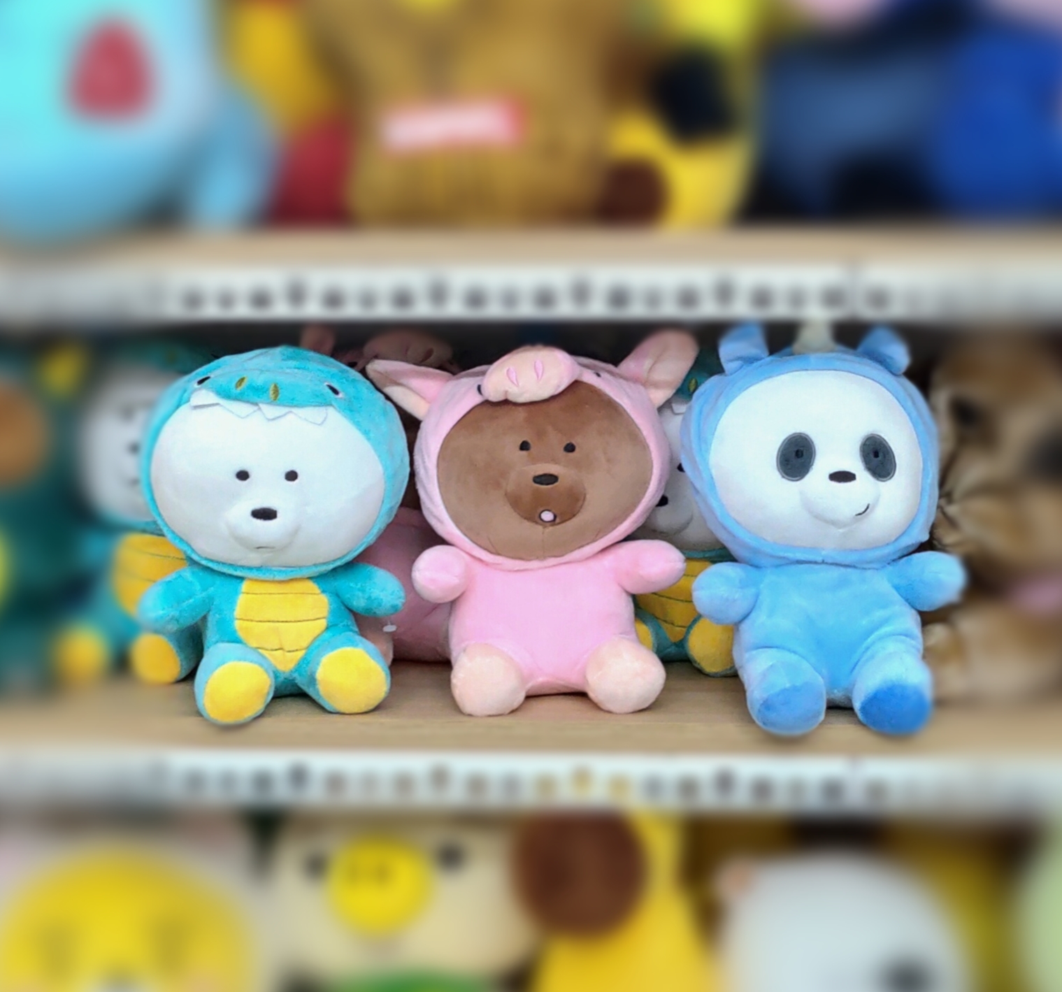 Gấu bông We Bare Bears cosplay 20cm đáng yêu, xinh xắn