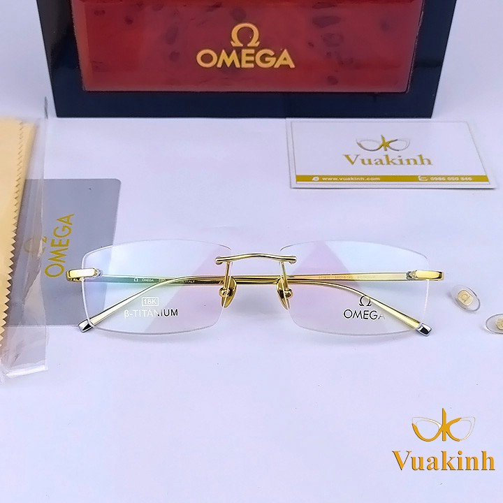 Kính gọng vàng 18k omega TT48