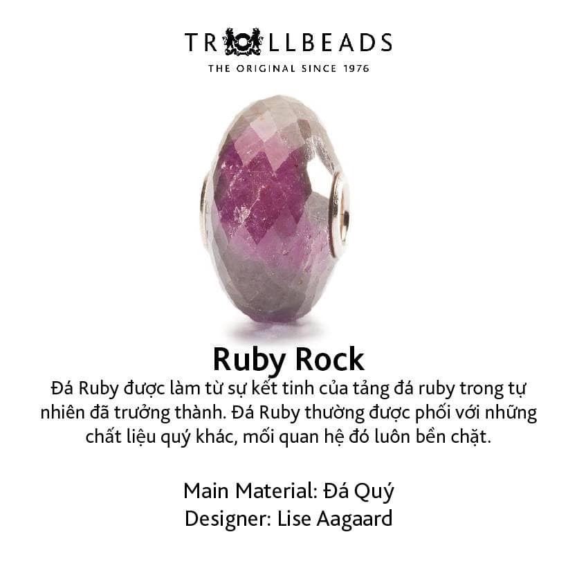 TROLLBEADS Đá Quý Tự Nhiên Ruby Rock