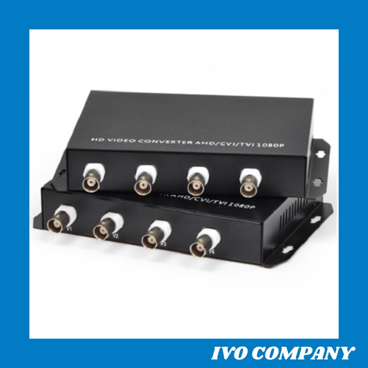 [HCM]Bộ Chuyển Đổi Video Analog BNC Sang Cáp Quang 4 Cổng 1080P