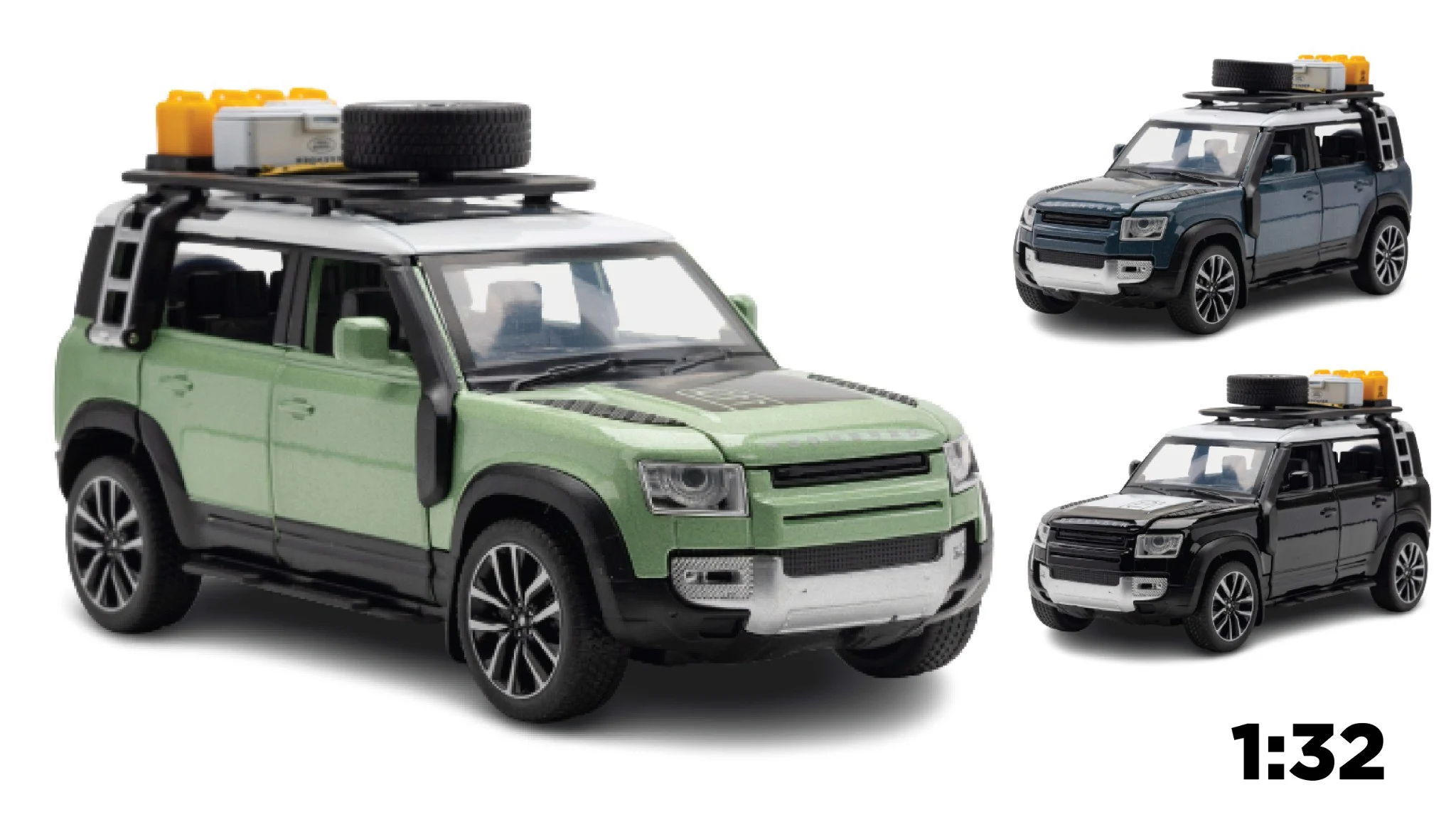 Mô hinh xe Range Rover Land Rover Defender 2020 có phụ kiện đi kèm tỉ lệ 1